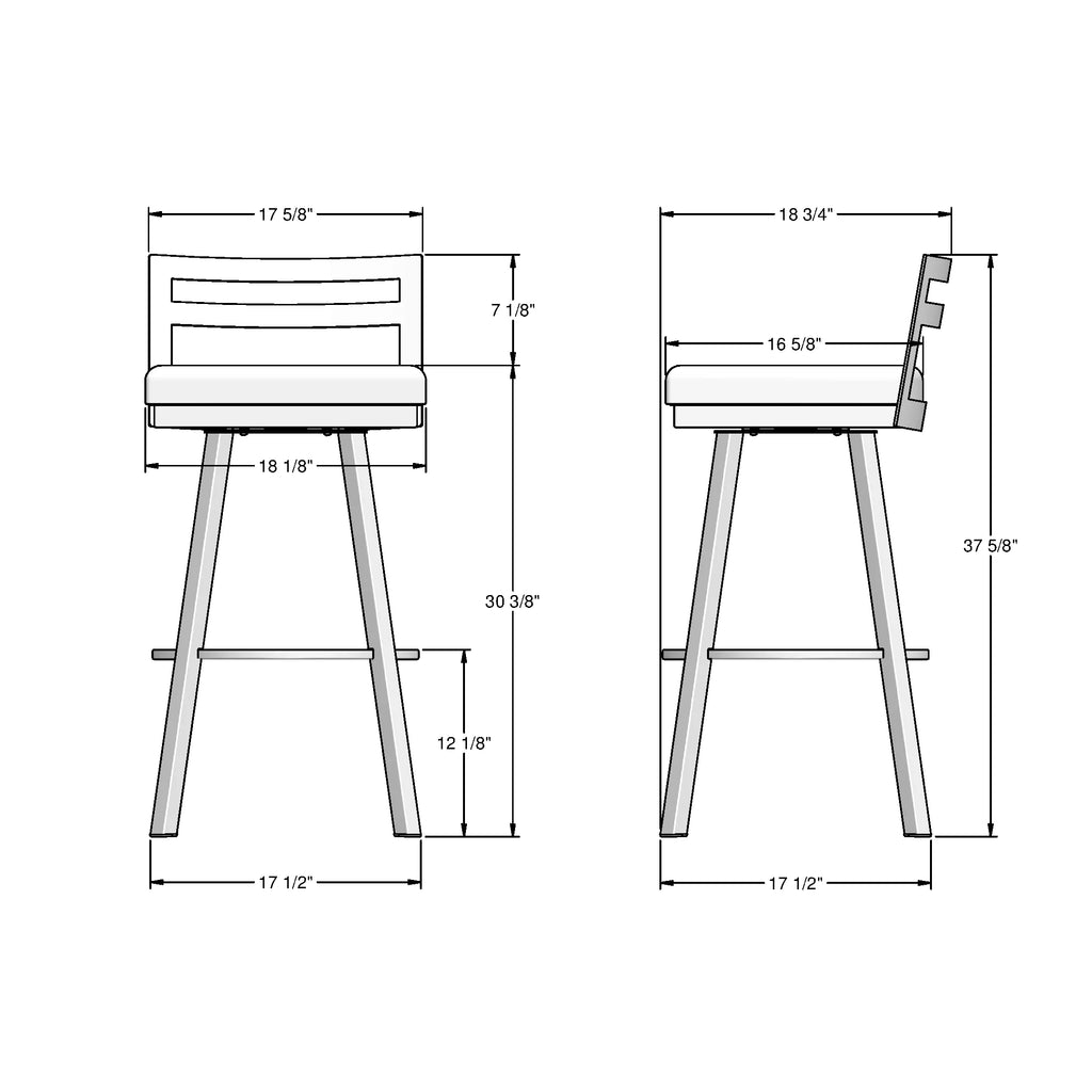 30 In. Swivel Bar Stool R15558
