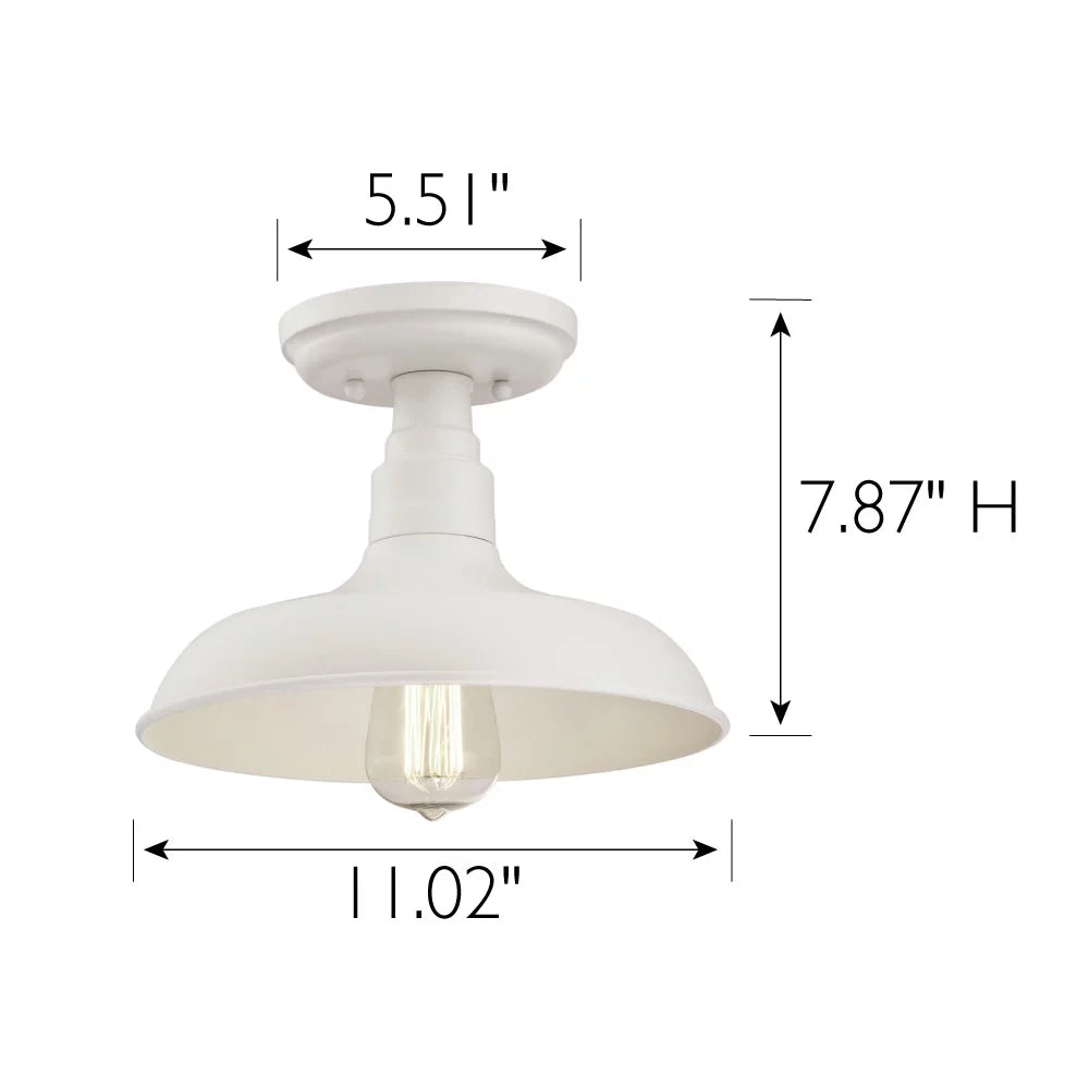 11-Inch Ceiling Light in Antique White Y662686