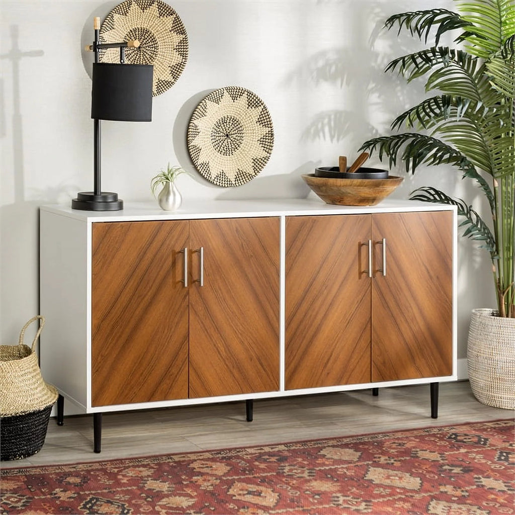 White Teak Wood Buffet S2287