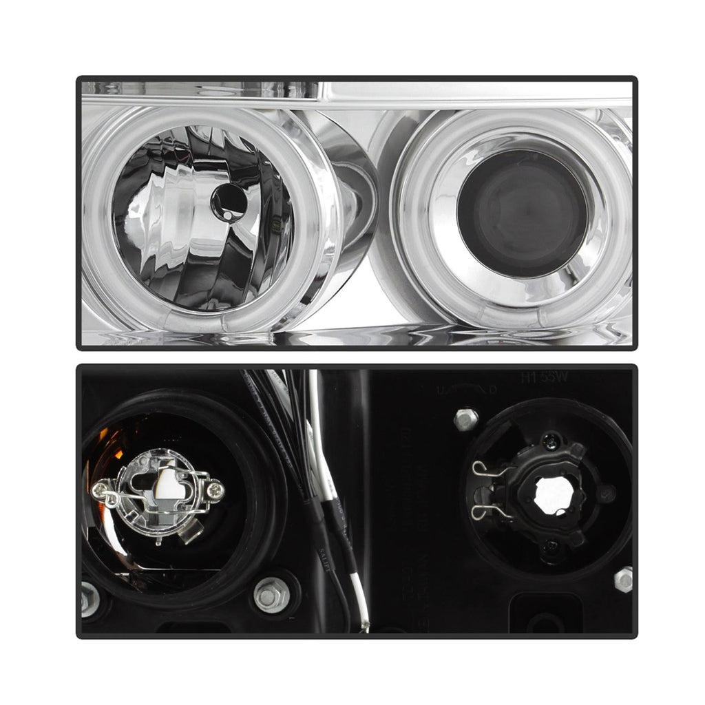 Chrome Ccfl Halo Projector Headlights N36291