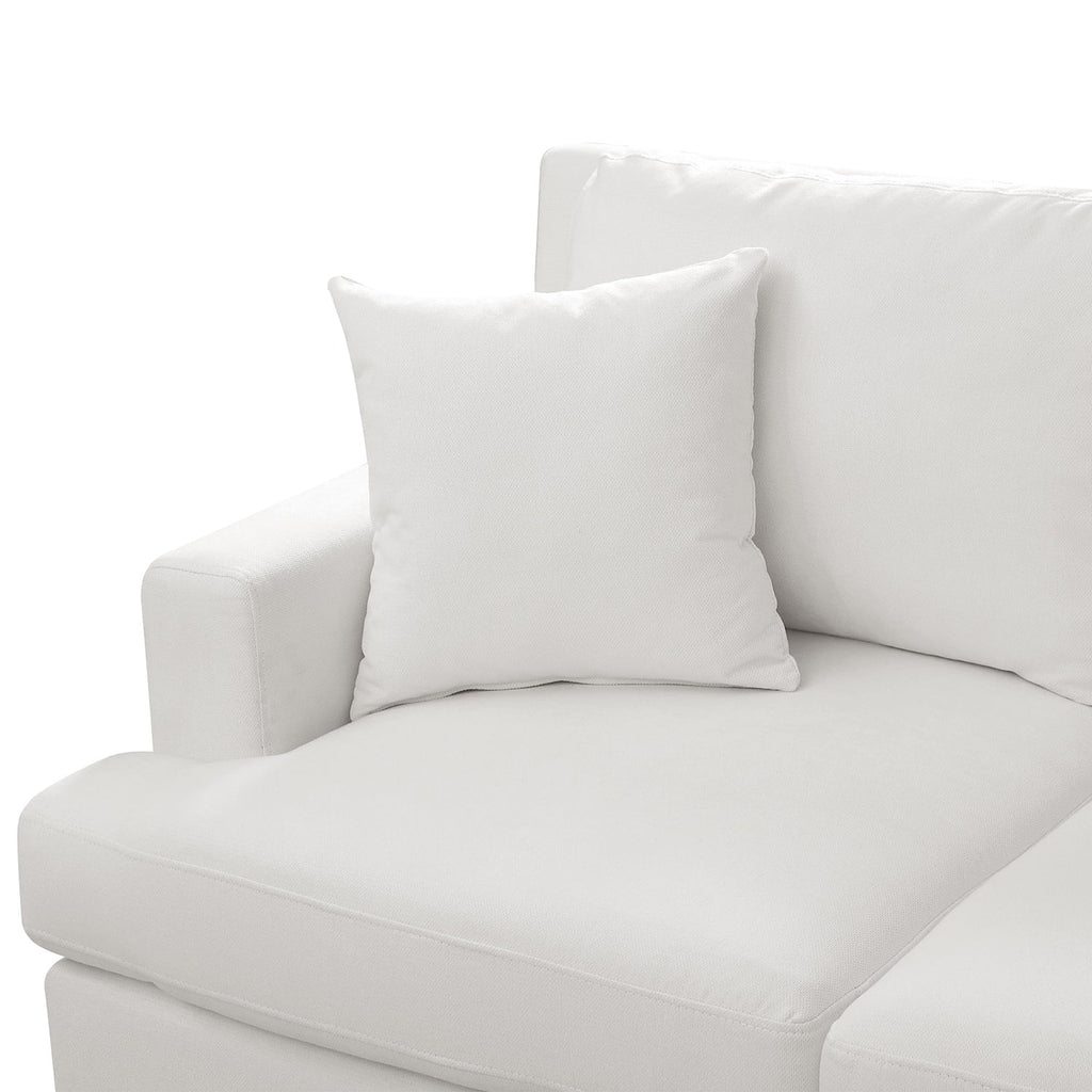 White Convertible L Shaped Sofa O17630