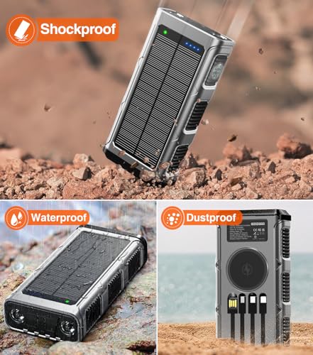 45800mAh Hand Crank Solar Power Bank Wireless Charger Z398468