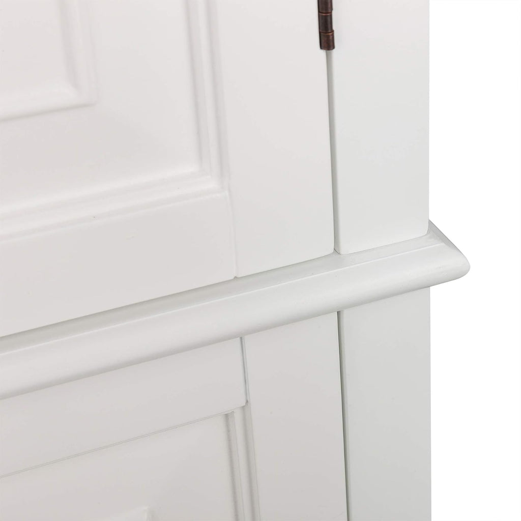 White Bathroom Storage Linen Cabinet Q5636