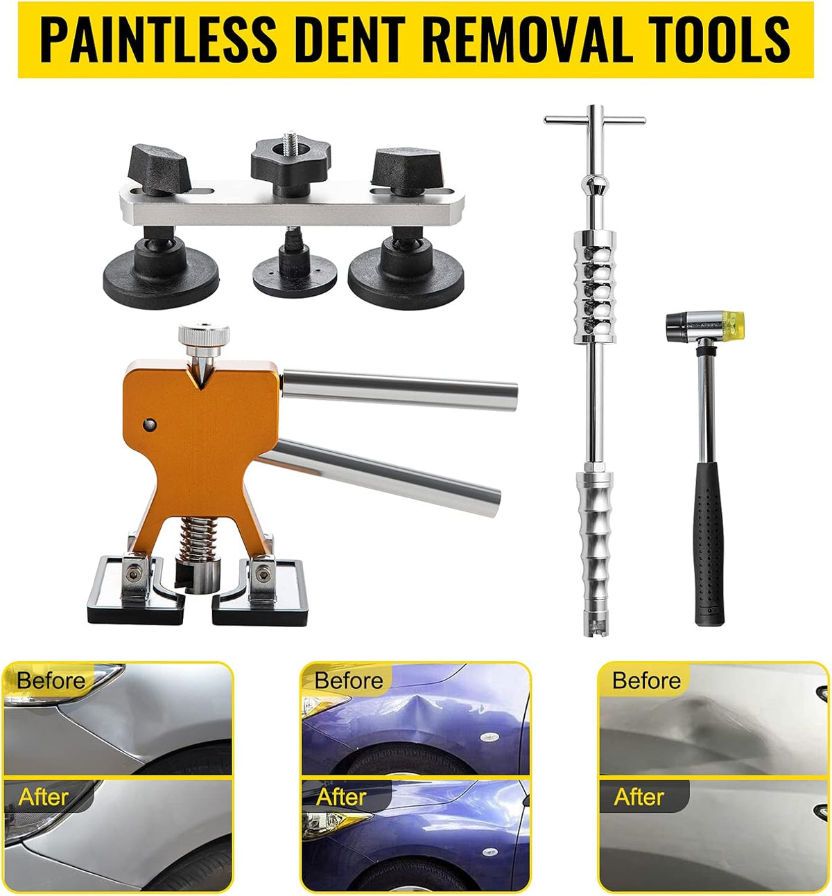 68 PCS Stainless Steel Paintless Dent Repair Kit A590242