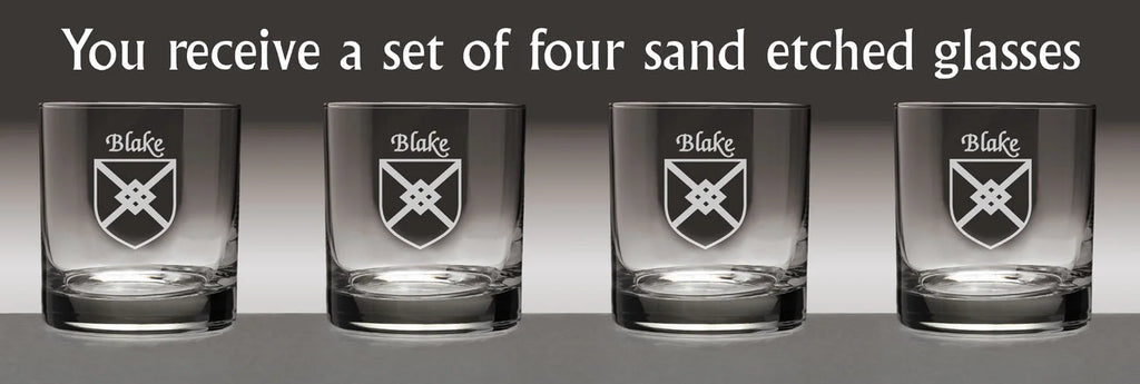 Irish Coat of Arms Tumbler Glasses Set of 4 U302255