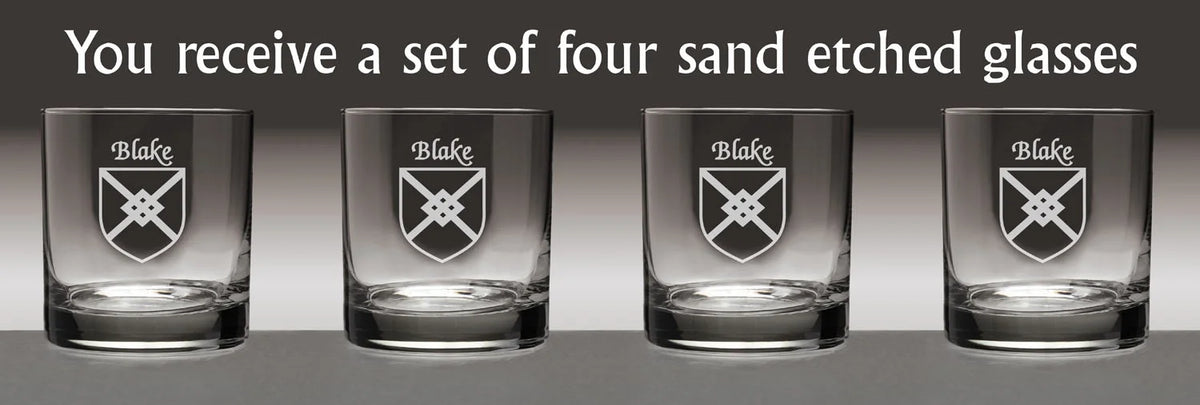 Irish Coat of Arms Tumbler Glasses Set of 4 U302255