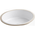 White Oval Undermount Bathroom Sink Z7629