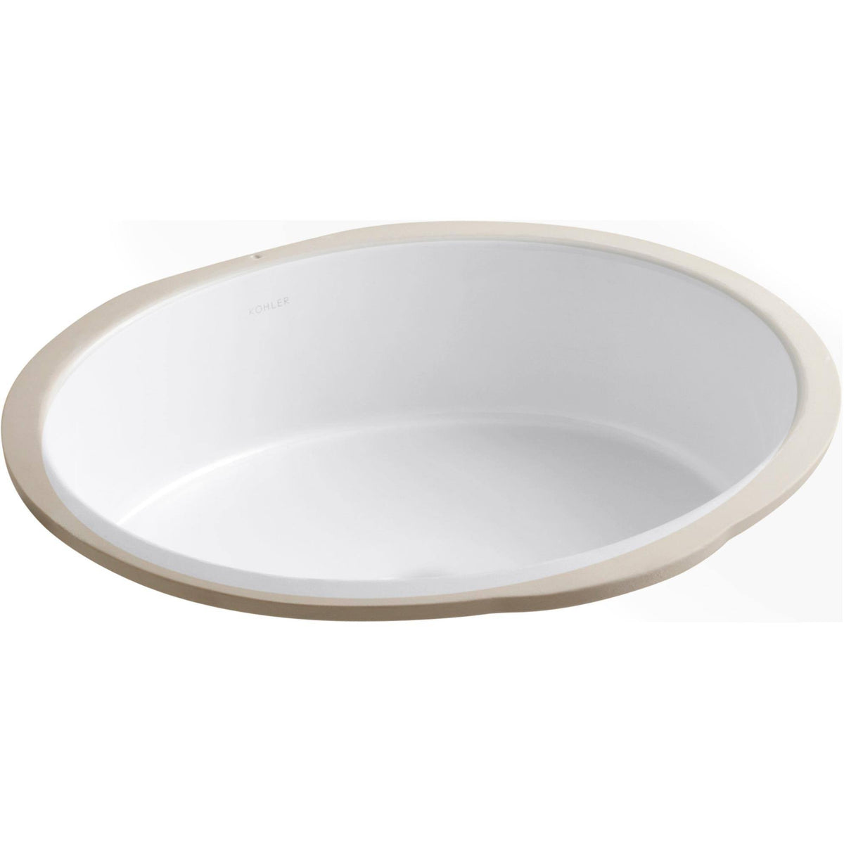 White Oval Undermount Bathroom Sink Z7629