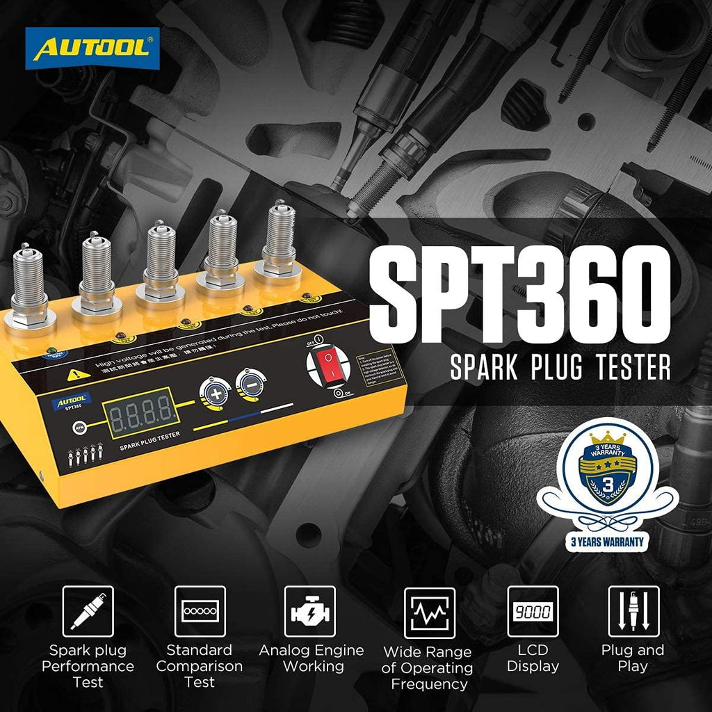 Car Spark Plug Tester with Adjustable 5 Holes and Digital Screen V805