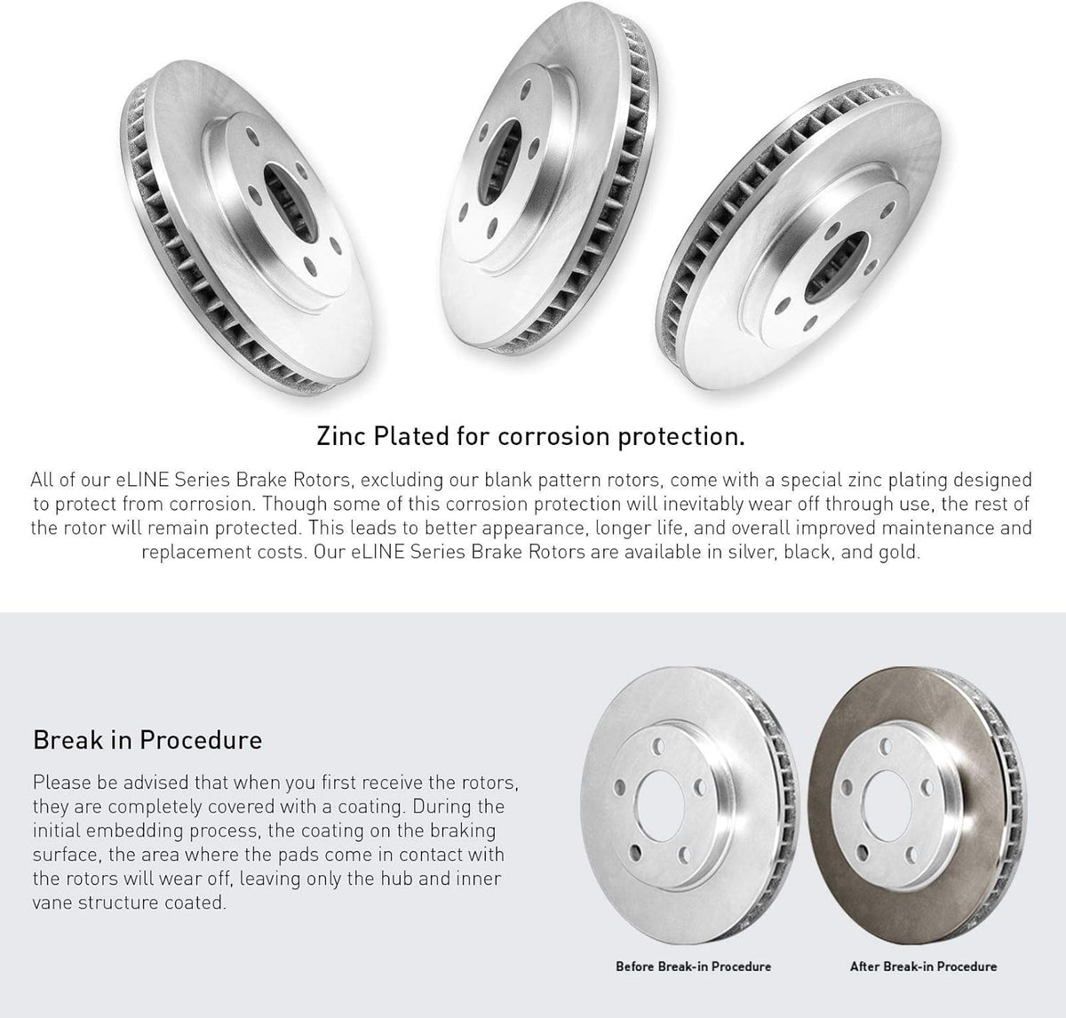 Front Rear Brake Rotors and Pads Kit Semi Metallic E9082