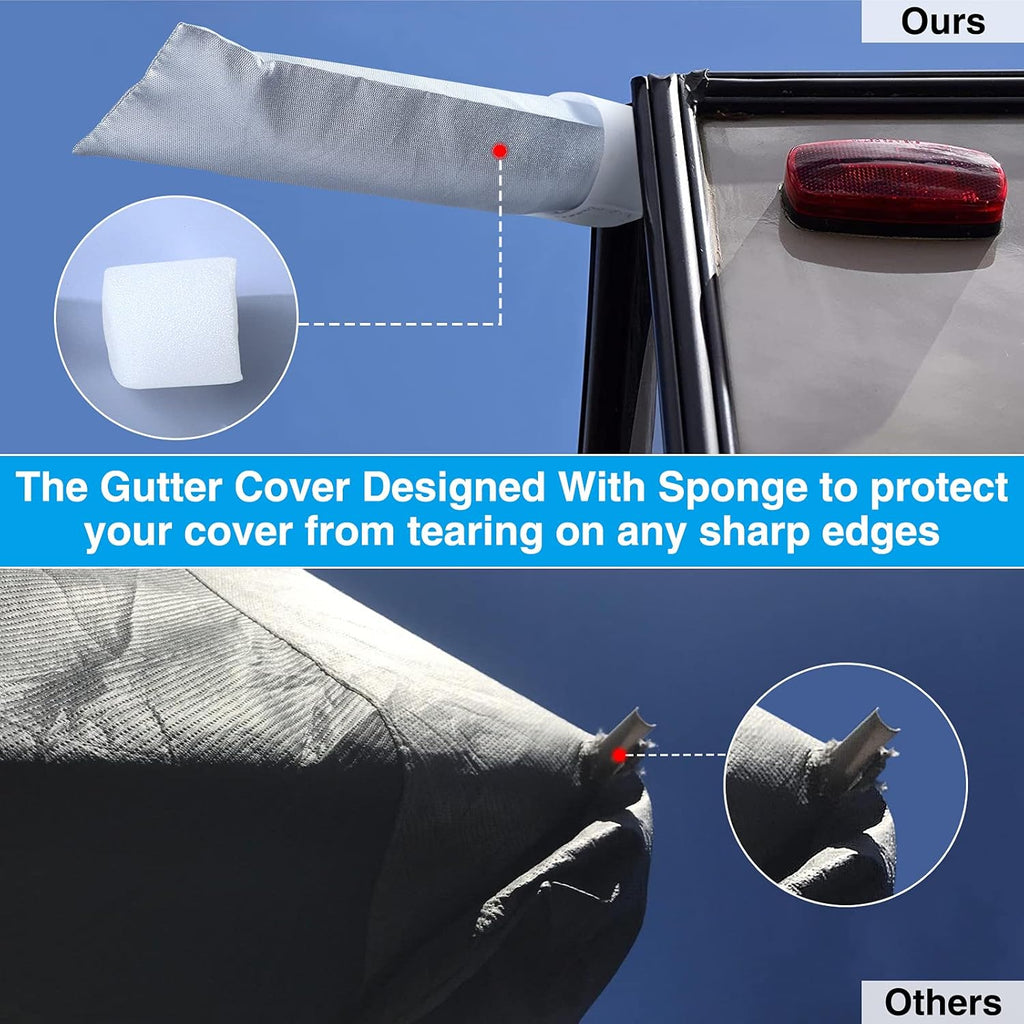 Ripstop Waterproof 5th Wheel Camper Cover with Adhesive Repair Patch, Fits 31'1"-34' L H5110