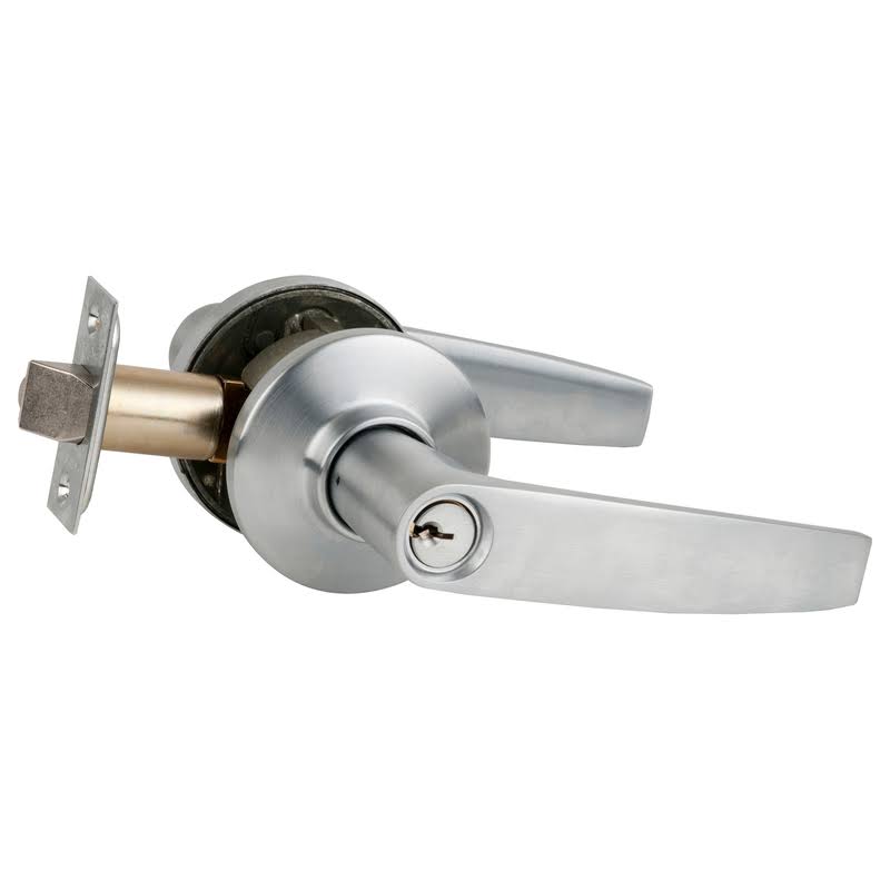 Satin Chrome Keyed Entry Handle L782129