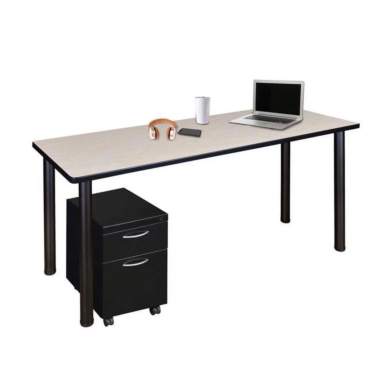 60 x 24 in. Mobile Desk with Storage K406