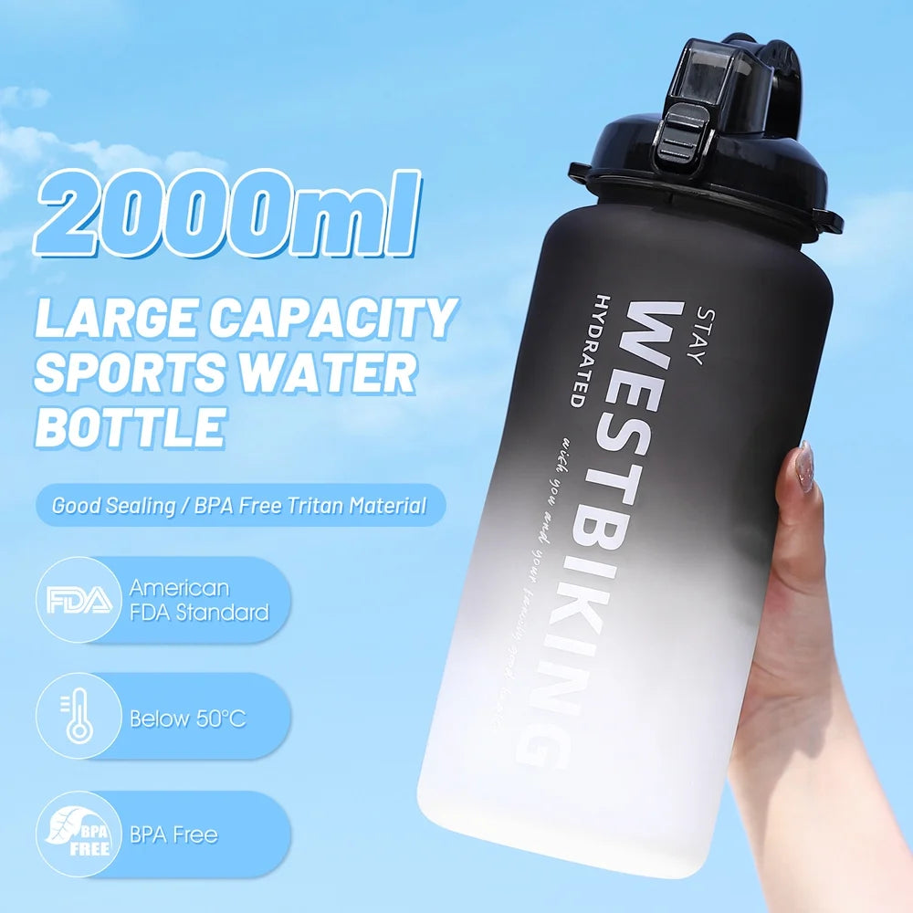 Sports Water Bottle with Straw Large Capacity S3948