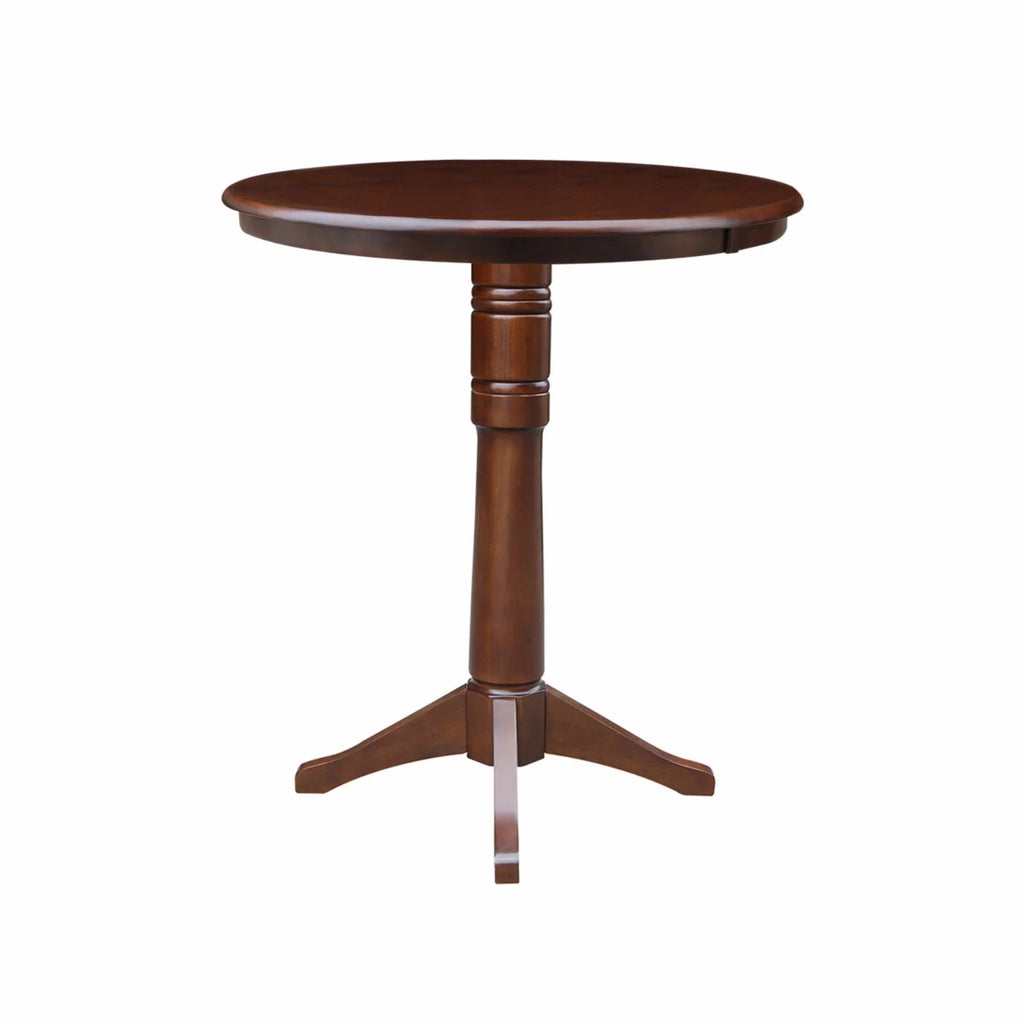 White Round Pedestal Bar Height Table U6705