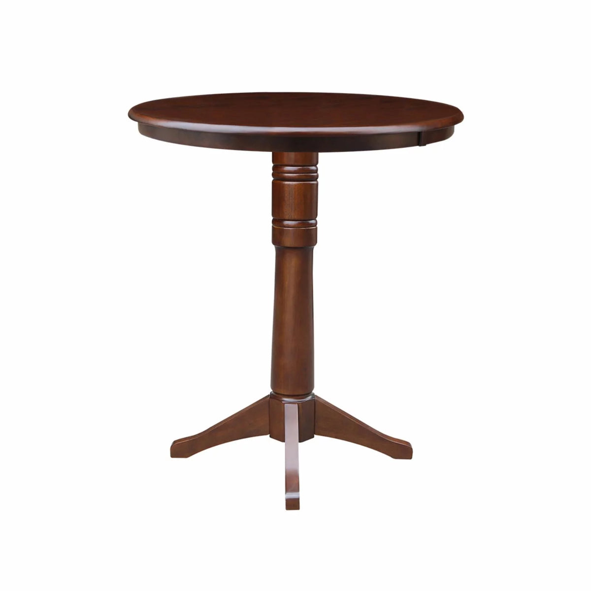 White Round Pedestal Bar Height Table U6705