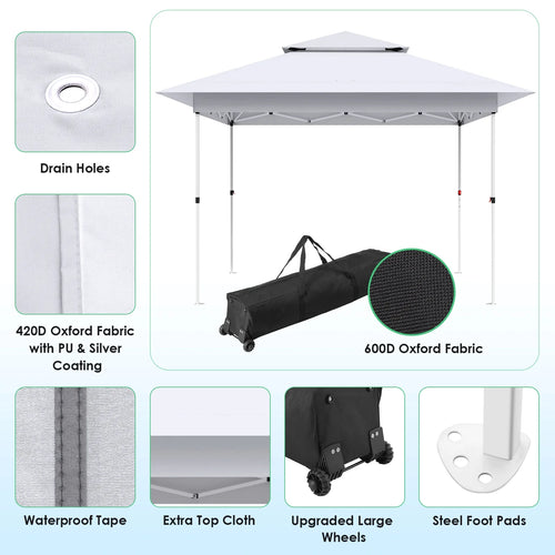 12' x 12' Pop up Canopy Tent with Top Ventilation Q561