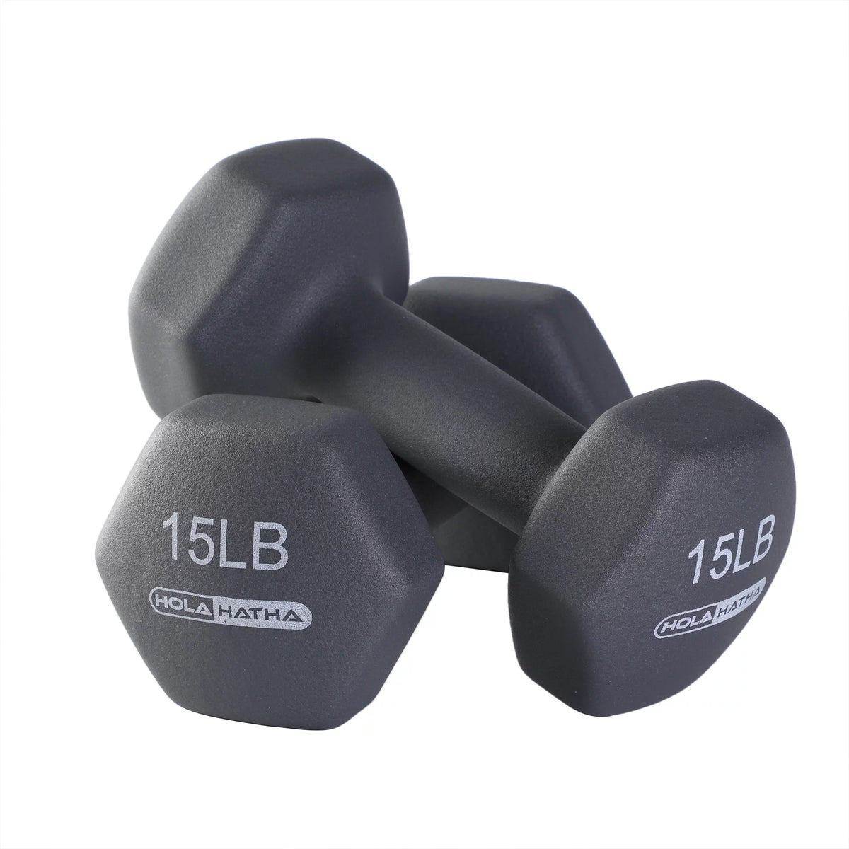 5, 10, and 15 lb Neoprene Dumbbell Set & Rack M2516