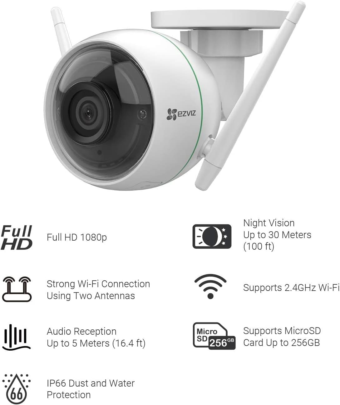 1080P WiFi Outdoor Security Camera 3 Packs I2410