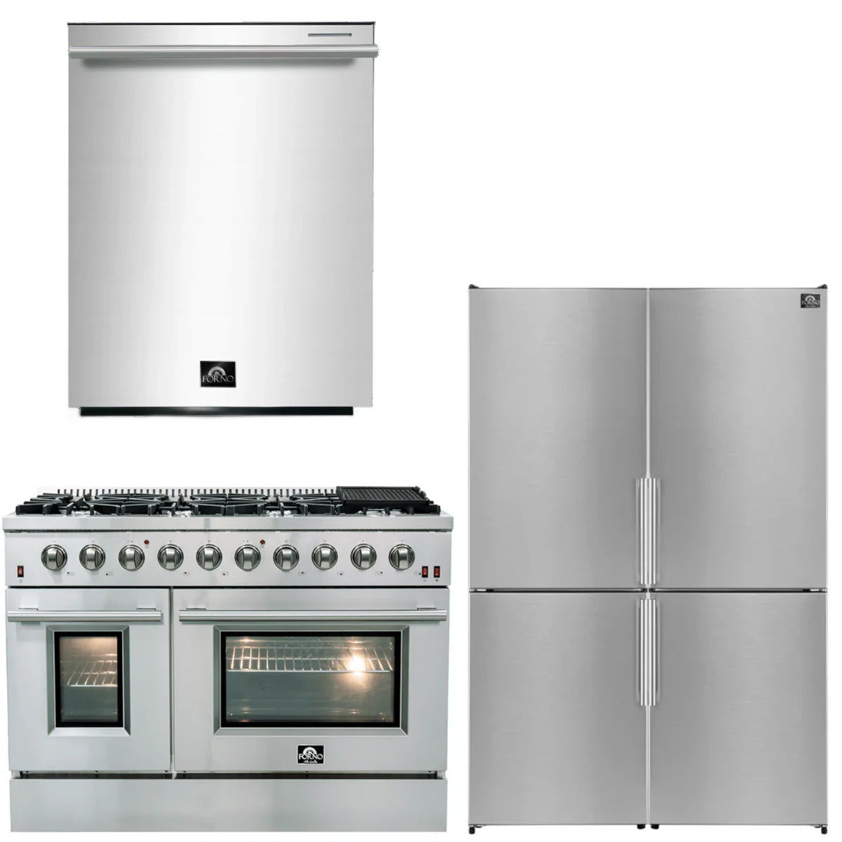 48 Gas Range, Dishwasher, 48 Refrigerator J68934