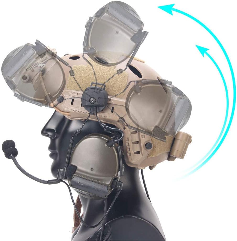 Tactical Headset with Rotatable Adapter and Push-to-Talk Z27732
