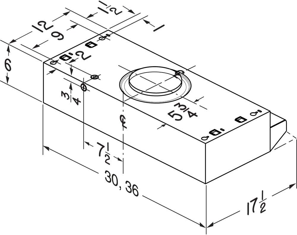 White Range Hood Insert with Light P763