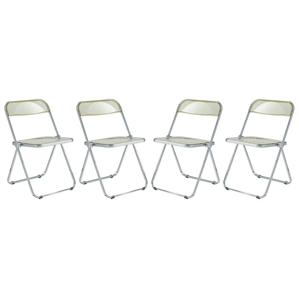 5-pc Dining Set with Plastic Chairs & Round Table U36064