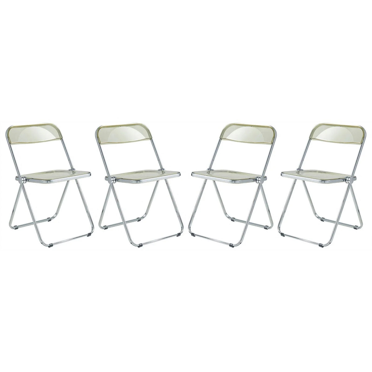 5-pc Dining Set with Plastic Chairs & Round Table U36064