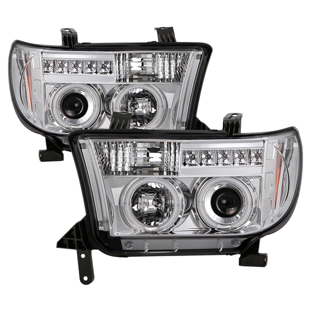 Chrome Ccfl Halo Projector Headlights N36291