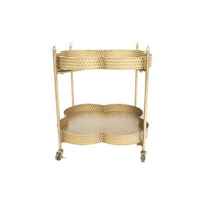 Antiqued Brass Bar Cart J5596