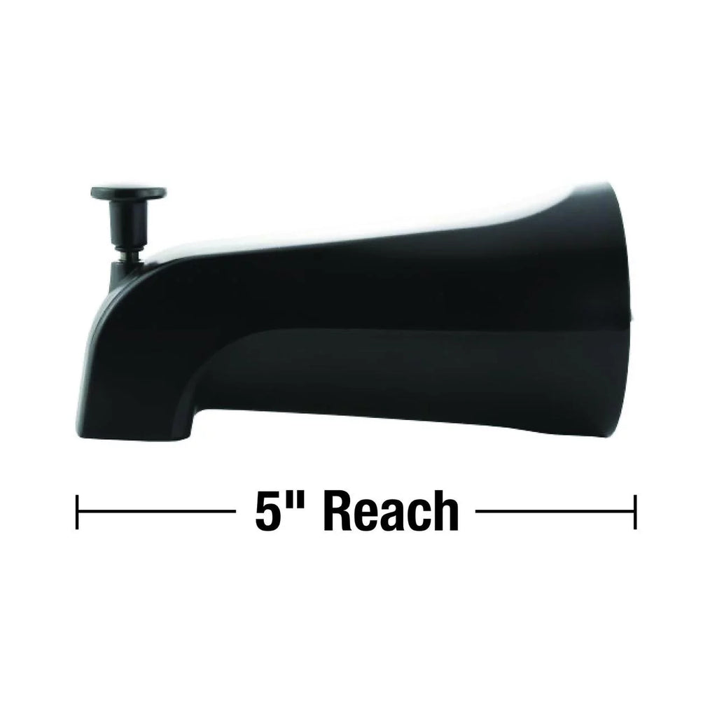 Matte Black Tub Spout with Diverter J468201