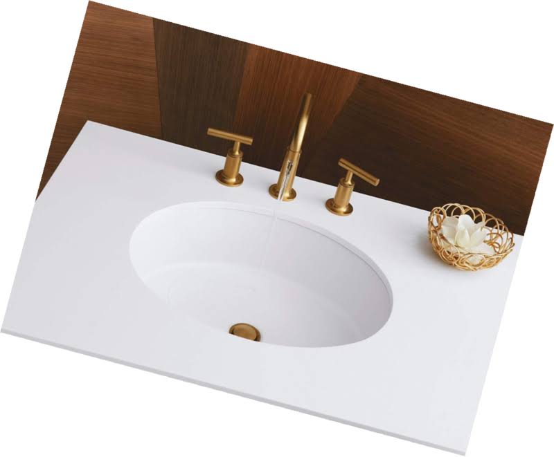 White Oval Undermount Bathroom Sink Z7629