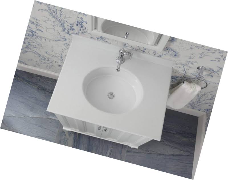 White Oval Undermount Bathroom Sink Z7629