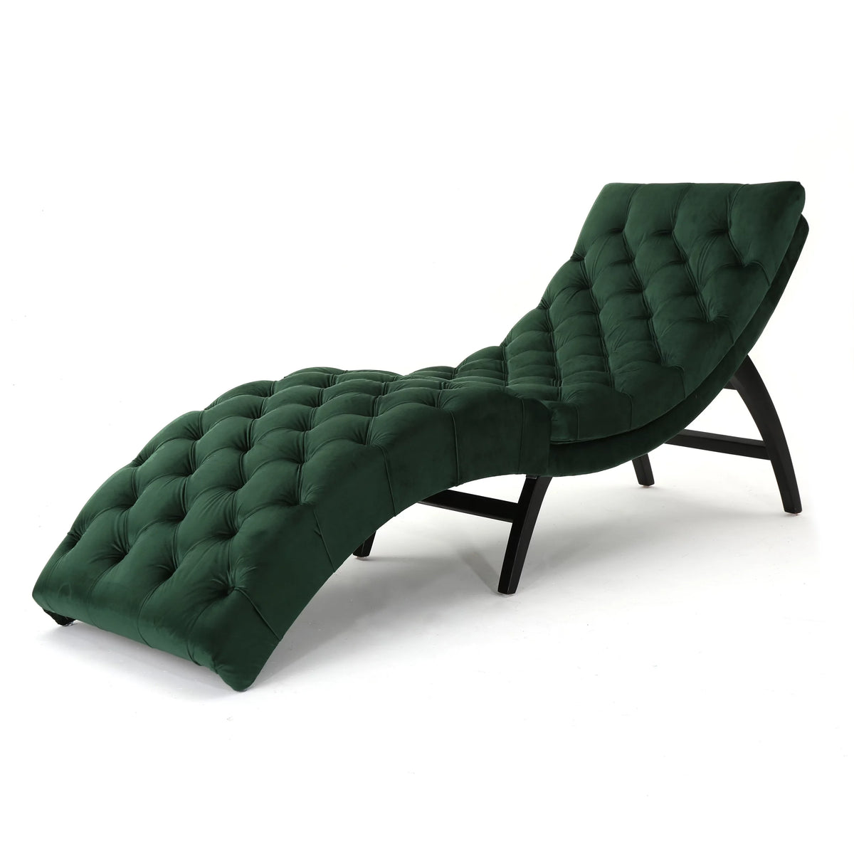 Emerald Velvet Chaise Lounge W438