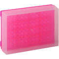 96 Well Prep Rack with Cover, Fluorescent Pink E53105