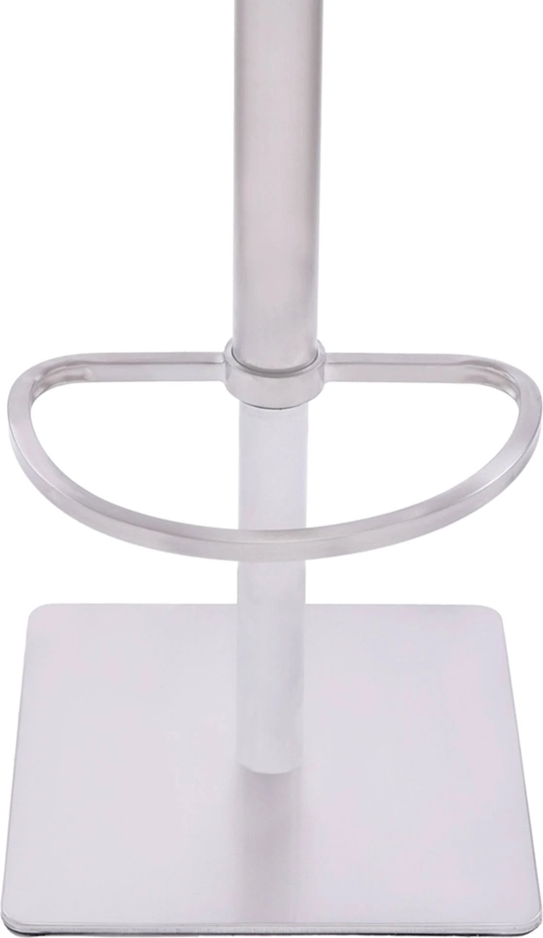 Brushed Stainless Steel Barstool with Grey Faux Leather and Walnut Back S59728