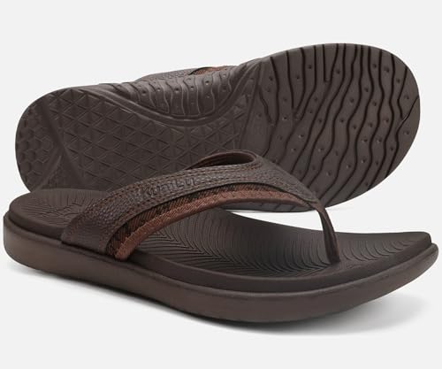 Mens Sport Flip Flops Orthotic Thong Sandals with Arch Support J2892