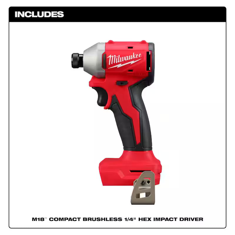 18-Volt Lithium-Ion Brushless Cordless 1/4 in. Compact Impact Driver with Battery and Charger B5836