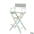 White Frame Gray Canvas Director's Chair K34620