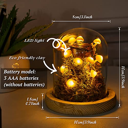 3.9 Inch Mushroom Glass LED Night Light L94656