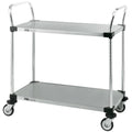 Standard Duty Utility Cart, 2 Solid Shelves, Open Base N947371