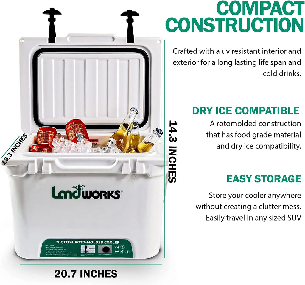 5 Gal Rotomolded Ice Cooler with Built-In Bottle Openers S539
