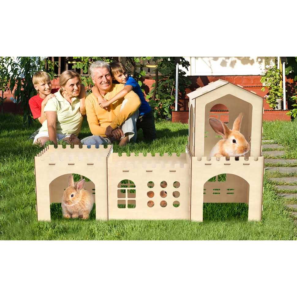 Extra Large Wooden Rabbit Hutch H91509