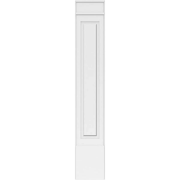 PVC Raised Panel Pilaster with Decorative Capital & Base (Pair) E13463