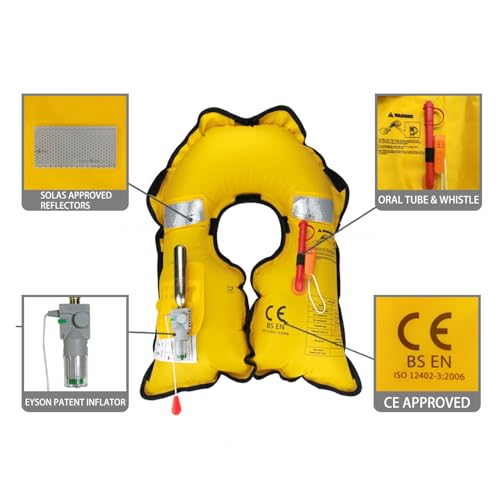 Blue Auto Inflatable Life Jacket A6122