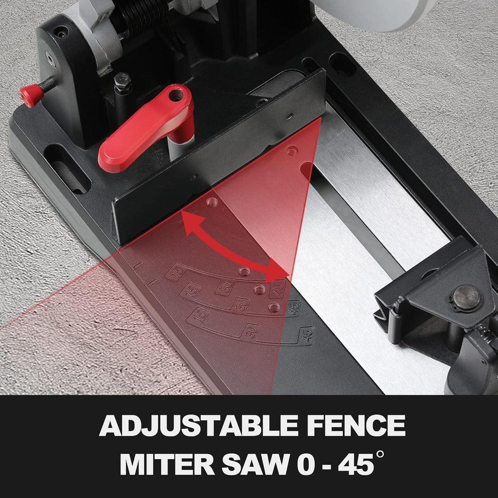 15 Inch Metal Cutting Chop Saw with 14-Inch Carbide-Tipped Blade W4354