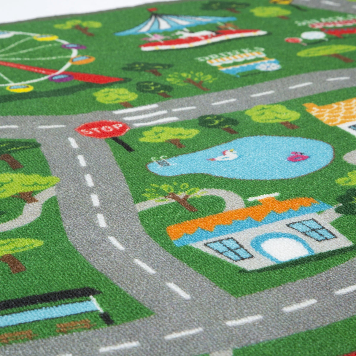 Kids Large Road Map Activity Rug, 54-inch L x 39-inch W V117