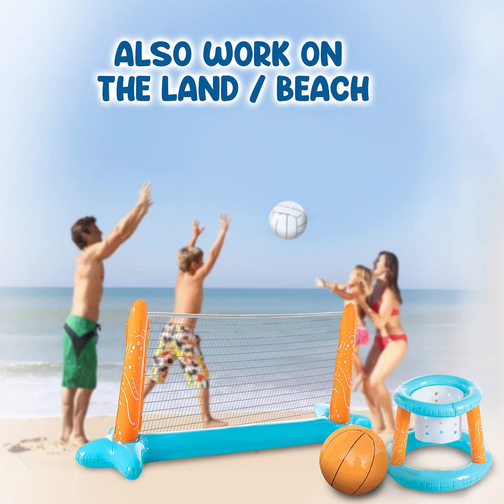 Inflatable Pool Float Set with Volleyball Net G29257