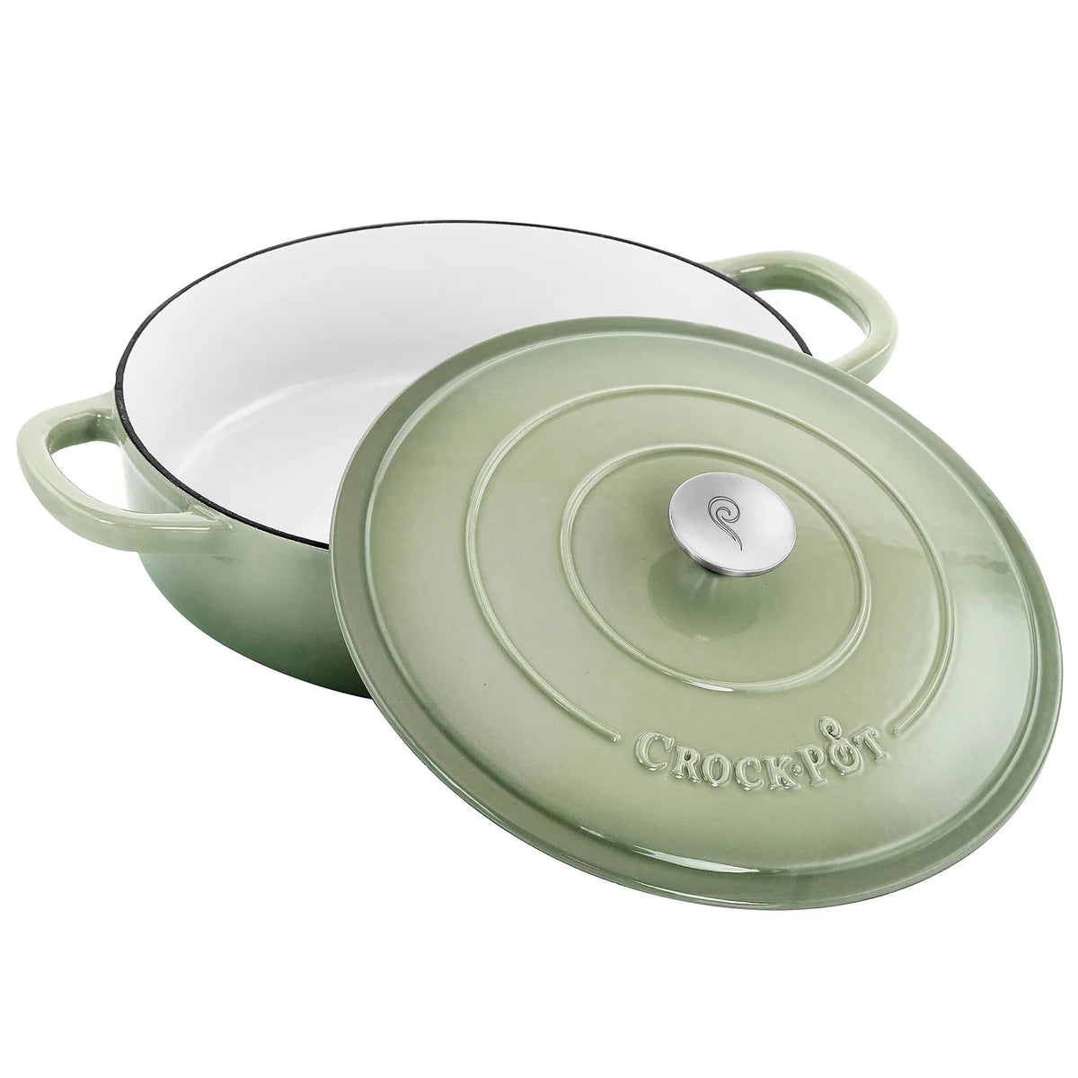 5 Quart Enameled Cast Iron Braiser Pan with Lid in Pistachio Green H683942