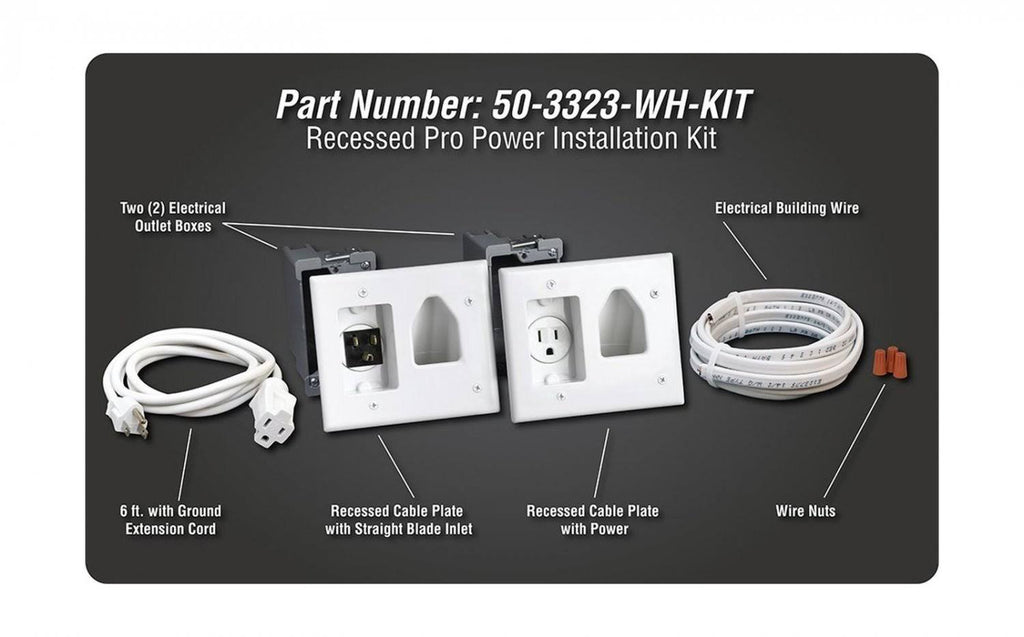 Flat Panel TV Cable Organizer Kit with Power Solution Z50014